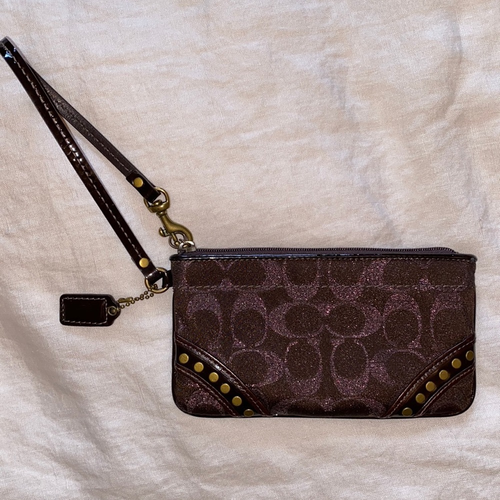 Vintage Large Signature Coach Wristlet